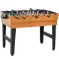 Mesa Multijuegos 4 en 1 con Futbolín Billar Hockey de Mesa y Ping-pong para Niños y Adultos 107x61x84,5 cm Natural