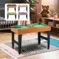 Mesa Multijuegos 4 en 1 con Futbolín Billar Hockey de Mesa y Ping-pong para Niños y Adultos 107x61x84,5 cm Natural