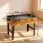 Mesa Multijuegos 4 en 1 con Futbolín Billar Hockey de Mesa y Ping-pong para Niños y Adultos 107x61x84,5 cm Natural