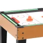 Mesa Multijuegos 4 en 1 con Futbolín Billar Hockey de Mesa y Ping-pong para Niños y Adultos 107x61x84,5 cm Natural