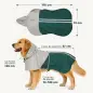 Impermeable para Perros con Capucha Chubasquero Agujero para Correa Tiras Reflectantes Perros Grandes 20-30 kg L Verde Impermeable para Perros con Capucha Chubasquero Agujero para Correa Tiras Reflectantes Perros Grandes 20-30 kg L Verde