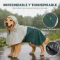 Impermeable para Perros con Capucha Chubasquero Agujero para Correa Tiras Reflectantes Perros Grandes 20-30 kg L Verde Impermeable para Perros con Capucha Chubasquero Agujero para Correa Tiras Reflectantes Perros Grandes 20-30 kg L Verde