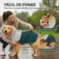 Impermeable para Perros con Capucha Chubasquero Agujero para Correa Tiras Reflectantes Perros Grandes 20-30 kg L Verde Impermeable para Perros con Capucha Chubasquero Agujero para Correa Tiras Reflectantes Perros Grandes 20-30 kg L Verde
