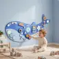 Tablero Sensorial Montessori Tema Ballena Busy Board Panel Sensorial Montessori 13 en 1 para Niños +2 Años Azul