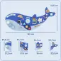 Tablero Sensorial Montessori Tema Ballena Busy Board Panel Sensorial Montessori 13 en 1 para Niños +2 Años Azul