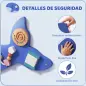 Tablero Sensorial Montessori Tema Ballena Busy Board Panel Sensorial Montessori 13 en 1 para Niños +2 Años Azul