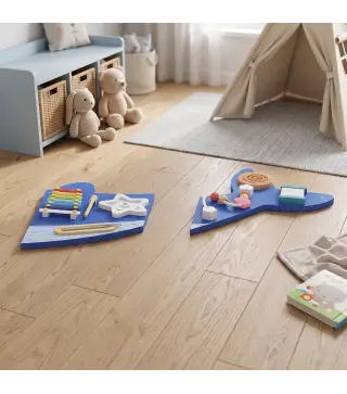 Tablero Sensorial Montessori Tema Ballena Busy Board Panel Sensorial Montessori 13 en 1 para Niños +2 Años Azul