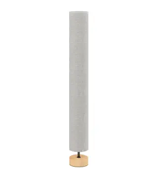Lámpara de Pie Lámpara de Salón con Casquillo Máx. 40 W E27 Pantalla de Lino y Marco de Metal Ø15x120 cm Gris