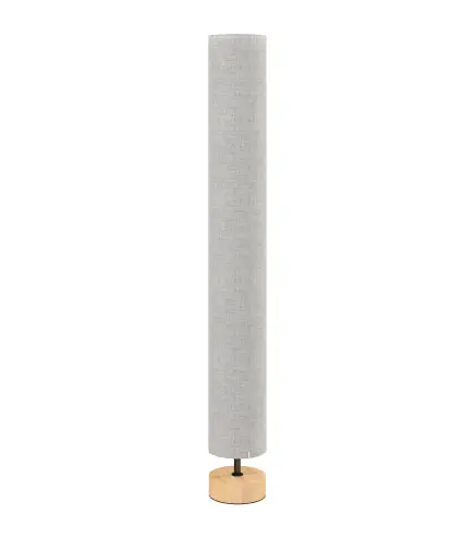 Lámpara de Pie Lámpara de Salón con Casquillo Máx. 40 W E27 Pantalla de Lino y Marco de Metal Ø15x120 cm Gris