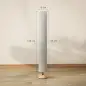 Lámpara de Pie Lámpara de Salón con Casquillo Máx. 40 W E27 Pantalla de Lino y Marco de Metal Ø15x120 cm Gris