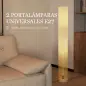 Lámpara de Pie Lámpara de Salón con Casquillo Máx. 40 W E27 Pantalla de Lino y Marco de Metal Ø15x120 cm Gris