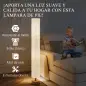 Lámpara de Pie Lámpara de Salón con Casquillo Máx. 40 W E27 Pantalla de Lino y Marco de Metal Ø15x120 cm Gris