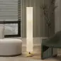 Lámpara de Pie Lámpara de Salón con Casquillo Máx. 40 W E27 Pantalla de Lino y Marco de Metal Ø15x120 cm Gris