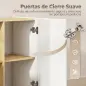 Aparador Moderno con 2 Estantes Abiertos y 2 Puertas de Cierre Suave para Comedor Salón 133x35x79,7 cm Natural y Blanco Aparador Moderno con 2 Estantes Abiertos y 2 Puertas de Cierre Suave para Comedor Salón 133x35x79,7 cm Natural y Blanco