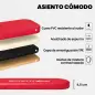 Banco de Pesas Plegable con Bandas de Resistencia Respaldo Ajustable Plano/Inclinación/Declive para Casa Gimnasio Rojo