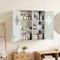 Botiquín de Pared con Cerradura Puertas de Cristal Estantes y 2 Llaves para Baño Cocina 46x12x48 cm Plateado Botiquín de Pared con Cerradura Puertas de Cristal Estantes y 2 Llaves para Baño Cocina 46x12x48 cm Plateado