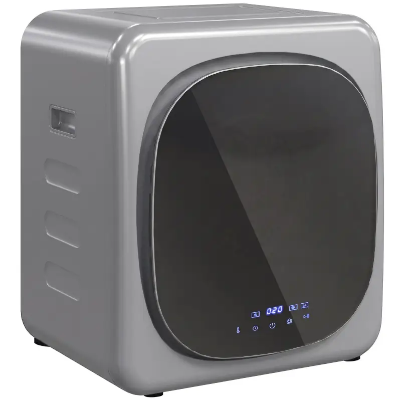 Secadora de Evacuación 3 kg 800W con Pantalla Táctil Control de Tiempo y Temperatura Función Antiarrugas Plata Secadora de Evacuación 3 kg 800W con Pantalla Táctil Control de Tiempo y Temperatura Función Antiarrugas Plata