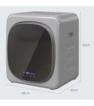 Secadora de Evacuación 2,5 kg 800W con Pantalla Táctil Control de Tiempo y Temperatura Función Antiarrugas Plata