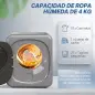 Secadora de Evacuación 3 kg 800W con Pantalla Táctil Control de Tiempo y Temperatura Función Antiarrugas Plata Secadora de Evacuación 3 kg 800W con Pantalla Táctil Control de Tiempo y Temperatura Función Antiarrugas Plata