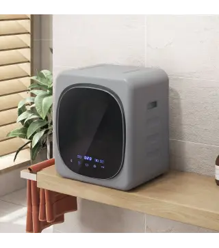 Secadora de Evacuación 2,5 kg 800W con Pantalla Táctil Control de Tiempo y Temperatura Función Antiarrugas Plata