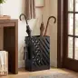 Paragüero de Acero Galvanizado Soporte de Paraguas Estrecho con Bandeja de Goteo Extraíble 4 Ganchos 28x14x41 cm Negro Paragüero de Acero Galvanizado Soporte de Paraguas Estrecho con Bandeja de Goteo Extraíble 4 Ganchos 28x14x41 cm Negro