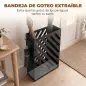 Paragüero de Acero Galvanizado Soporte de Paraguas Estrecho con Bandeja de Goteo Extraíble 4 Ganchos 28x14x41 cm Negro Paragüero de Acero Galvanizado Soporte de Paraguas Estrecho con Bandeja de Goteo Extraíble 4 Ganchos 28x14x41 cm Negro