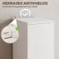 Armario Dormitorio Moderno Armario Ropero con Barra para Colgar Cajón Estante Superior 40x52x170 cm Blanco
