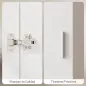 Armario Dormitorio Moderno Armario Ropero con Barra para Colgar Cajón Estante Superior 40x52x170 cm Blanco