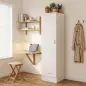 Armario Dormitorio Moderno Armario Ropero con Barra para Colgar Cajón Estante Superior 40x52x170 cm Blanco