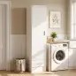 Armario Dormitorio Moderno Armario Ropero con Barra para Colgar Cajón Estante Superior 40x52x170 cm Blanco