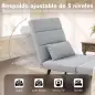 Sillón Cama Plegable 3 en 1 Tapizado en Lino Respaldo Ajustable Almohada con Funda Lavable 67x73x96 cm Gris Claro Sillón Cama Plegable 3 en 1 Tapizado en Lino Respaldo Ajustable Almohada con Funda Lavable 67x73x96 cm Gris Claro