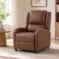 Sillón Relax Reclinable Manual Tapizado en Cuero Sintético Instalación Rápida Reposapiés Acolchado Grueso Marrón Sillón Relax Reclinable Manual Tapizado en Cuero Sintético Instalación Rápida Reposapiés Acolchado Grueso Marrón
