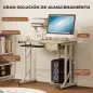 Mesa de Escritorio Mesa de Estudio con Bandeja de Teclado y Cajón Mesa de Ordenador para Despacho 90x50x100 cm Roble