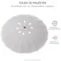 Sombrilla de Jardín Ø250x240 cm con Manivela Parasol con Ángulo Inclinable con 18 Varillas para Exterior Gris Claro Sombrilla de Jardín Ø250x240 cm con Manivela Parasol con Ángulo Inclinable con 18 Varillas para Exterior Gris Claro