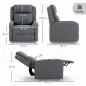 Sillón Relax Reclinable Manual Tapizado en Lino Instalación Rápida Reposapiés Acolchado Grueso y Patas de Madera Gris Sillón Relax Reclinable Manual Tapizado en Lino Instalación Rápida Reposapiés Acolchado Grueso y Patas de Madera Gris