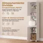Armario Alto de Baño Mueble de Baño Estrecho Alto Brillo con Cajón Compartimento Abierto y Estantes Ajustables Blanco Armario Alto de Baño Mueble de Baño Estrecho Alto Brillo con Cajón Compartimento Abierto y Estantes Ajustables Blanco