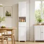 Armario Alto de Baño Mueble de Baño Estrecho Alto Brillo con Cajón Compartimento Abierto y Estantes Ajustables Blanco Armario Alto de Baño Mueble de Baño Estrecho Alto Brillo con Cajón Compartimento Abierto y Estantes Ajustables Blanco