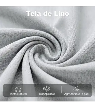 Sofá Cama 2 Plazas Convertible 3 en 1 Tapizado en Lino con Respaldo Ajustable Click-Clack Gris Claro
