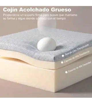 Sofá Cama 2 Plazas Convertible 3 en 1 Tapizado en Lino con Respaldo Ajustable Click-Clack Gris Claro