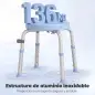 Taburete de Ducha Giratorio 360° Taburete Ducha con Marco de Aluminio y Altura Regulable en 5 Niveles Azul Claro Taburete de Ducha Giratorio 360° Taburete Ducha con Marco de Aluminio y Altura Regulable en 5 Niveles Azul Claro