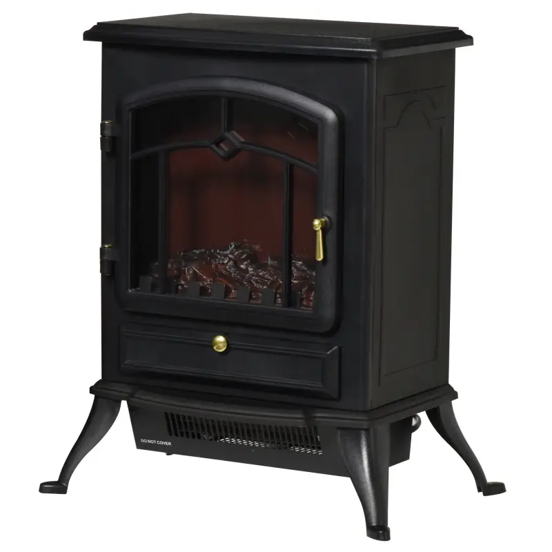 Chimenea Decorativa con Efecto de Llama Termostato y Protección contra Sobrecalentamiento 45x28x54 cm Negro Chimenea Decorativa con Efecto de Llama Termostato y Protección contra Sobrecalentamiento 45x28x54 cm Negro