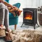 Chimenea Decorativa con Efecto de Llama Termostato y Protección contra Sobrecalentamiento 45x28x54 cm Negro Chimenea Decorativa con Efecto de Llama Termostato y Protección contra Sobrecalentamiento 45x28x54 cm Negro