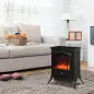 Chimenea Decorativa con Efecto de Llama Termostato y Protección contra Sobrecalentamiento 45x28x54 cm Negro Chimenea Decorativa con Efecto de Llama Termostato y Protección contra Sobrecalentamiento 45x28x54 cm Negro