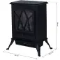 Chimenea Eléctrica Móvil 1000W/2000W Estufa de Pie Silencioso con Efecto de Llamas y Área de Cobertura 30m² Negro Chimenea Eléctrica Móvil 1000W/2000W Estufa de Pie Silencioso con Efecto de Llamas y Área de Cobertura 30m² Negro