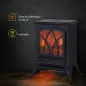 Chimenea Eléctrica Móvil 1000W/2000W Estufa de Pie Silencioso con Efecto de Llamas y Área de Cobertura 30m² Negro Chimenea Eléctrica Móvil 1000W/2000W Estufa de Pie Silencioso con Efecto de Llamas y Área de Cobertura 30m² Negro