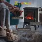 Chimenea Eléctrica 1000W/2000W Efecto de Llama Temperatura Ajustable y Protección Sobrecalentamiento para 15-30 ㎡ Negro Chimenea Eléctrica 1000W/2000W Efecto de Llama Temperatura Ajustable y Protección Sobrecalentamiento para 15-30 ㎡ Negro