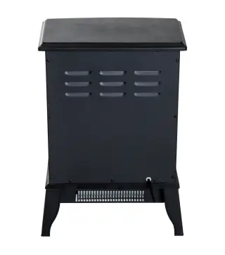 Chimenea Eléctrica 1000W/2000W Efecto de Llama Temperatura Ajustable y Protección Sobrecalentamiento para 15-30 ㎡ Negro