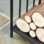 Estante de Leña para Chimenea Tradicional Leñero Interior y Exterior Almacenaje para Madera Soporte para Leña con Asas Diseño El