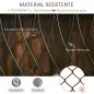 Pantalla Protectora de Chimenea Plegable de 3 Paneles con Bisagras y Estructura de Metal Decorativa 126x3x80 cm Negro