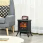 Chimenea Eléctrica de Pie 750/1500 W con 2 Niveles de Potencia Efecto Llama Área de Cobertura 15-20 m² Negro Chimenea Eléctrica de Pie 750/1500 W con 2 Niveles de Potencia Efecto Llama Área de Cobertura 15-20 m² Negro